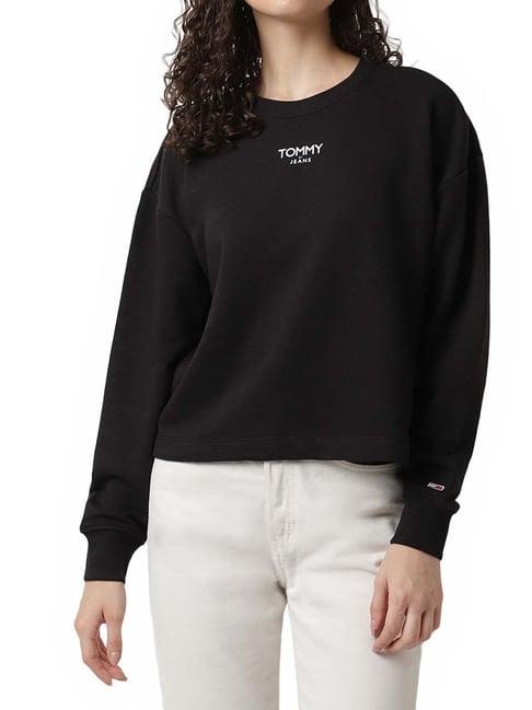 tommy hilfiger black logo regular fit sweatshirt