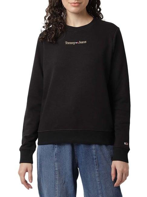 tommy hilfiger black logo regular fit sweatshirt