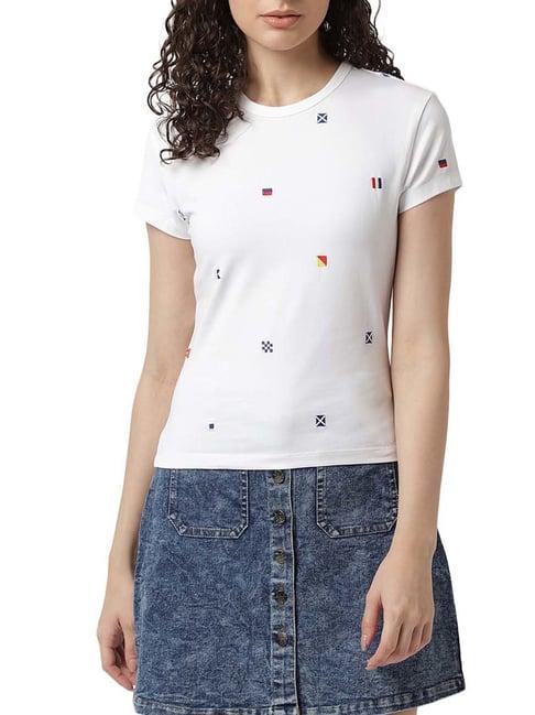 tommy hilfiger white logo slim fit t-shirt