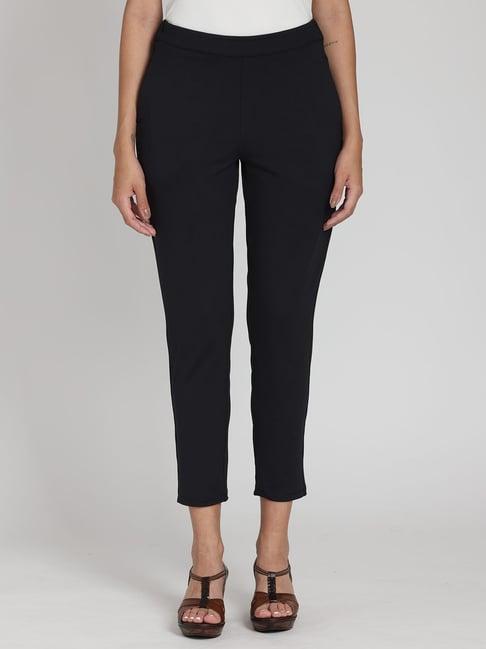 shaye black  slim fit mid rise pants