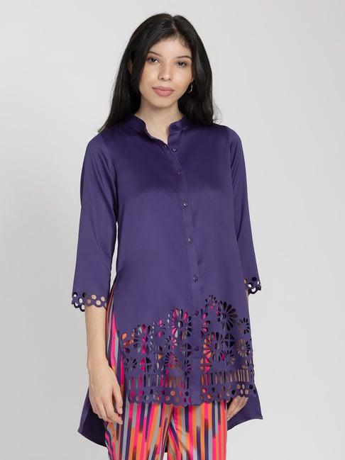 shaye purple regular fit tunic