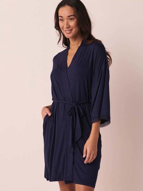 la vie en rose navy lace work robe