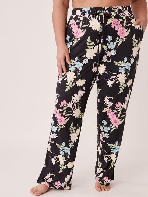 la vie en rose black printed pyjamas