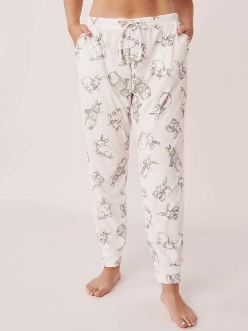 la vie en rose white printed pyjamas