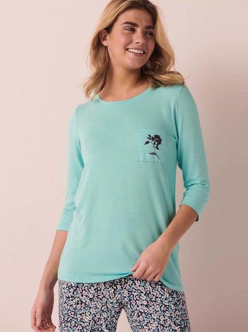 la vie en rose blue plain t-shirt