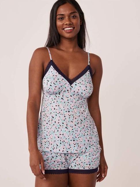 la vie en rose white printed camisole