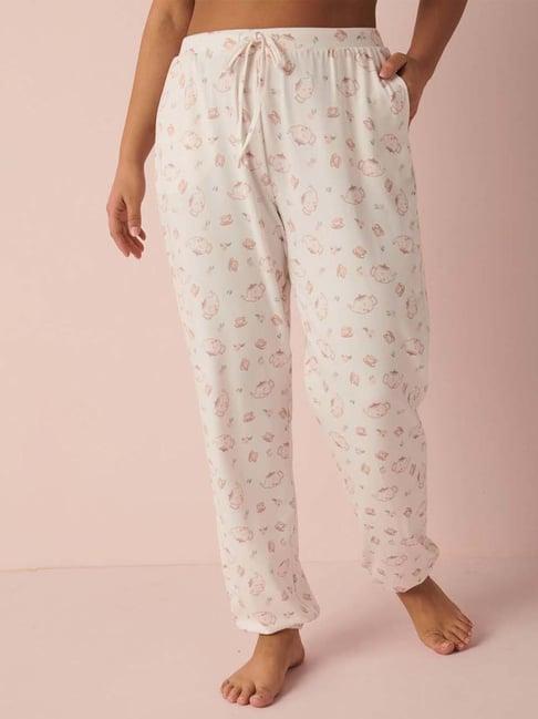 la vie en rose white printed pyjamas