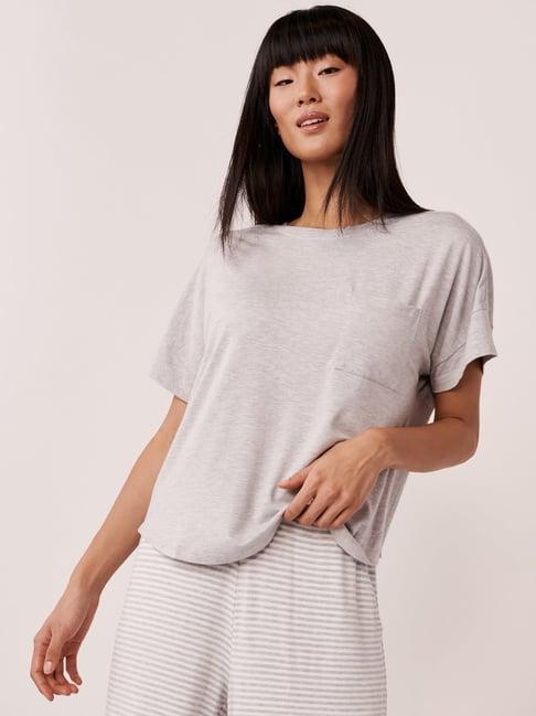 la vie en rose grey plain t-shirt