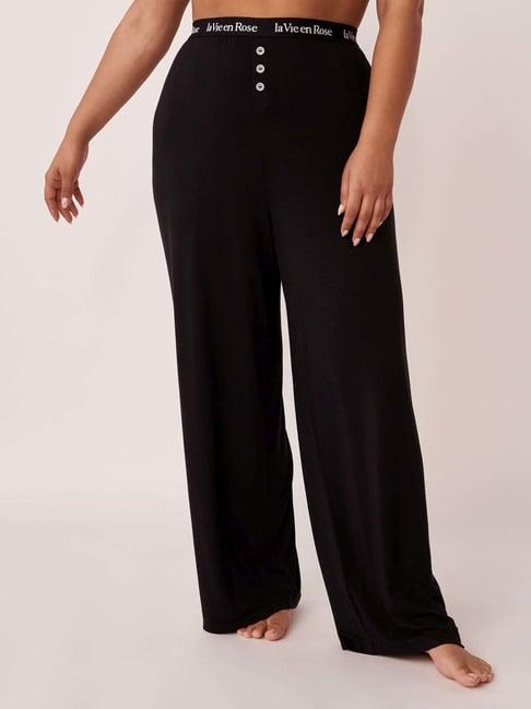 la vie en rose black plain pyjamas