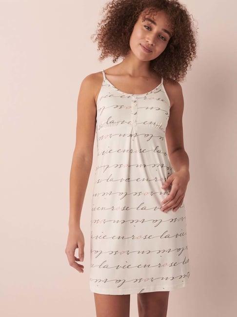 la vie en rose beige printed camisole