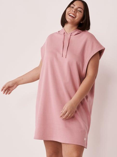 la vie en rose pink hooded lounge dress