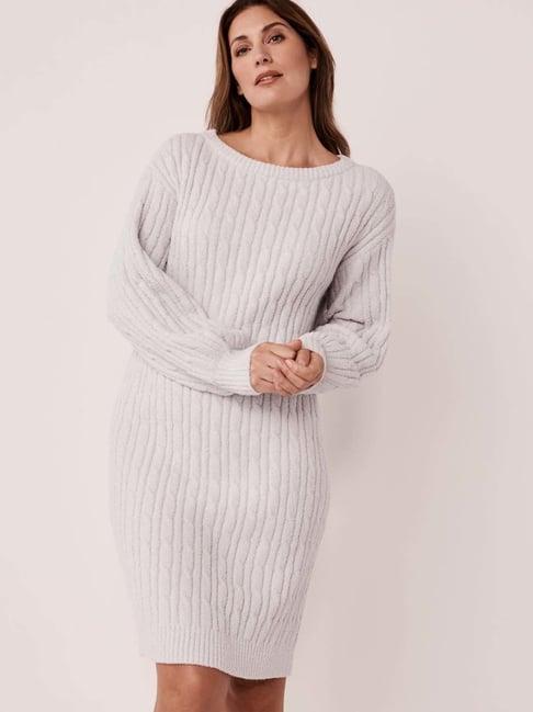 la vie en rose grey self pattern night dress