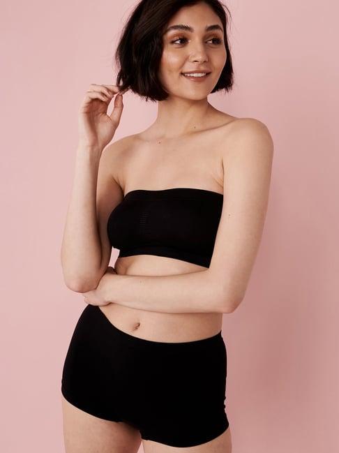 la vie en rose black bandeau bra