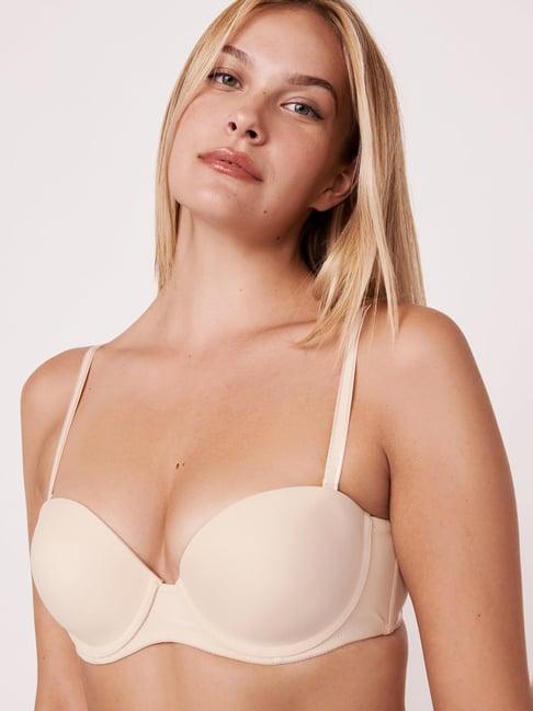 la vie en rose beige balconette bra