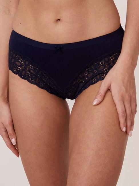 la vie en rose navy lace work panty