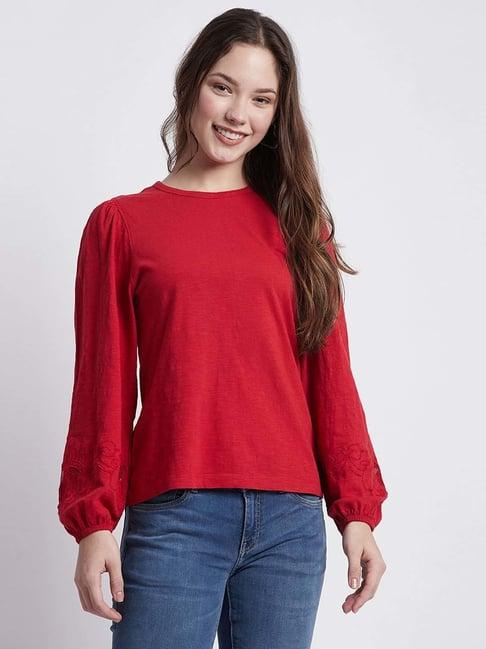 beverly hills polo club red cotton top