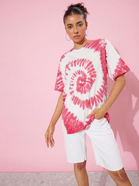 difference of opinion multicolor cotton tie-dye oversized t-shirt