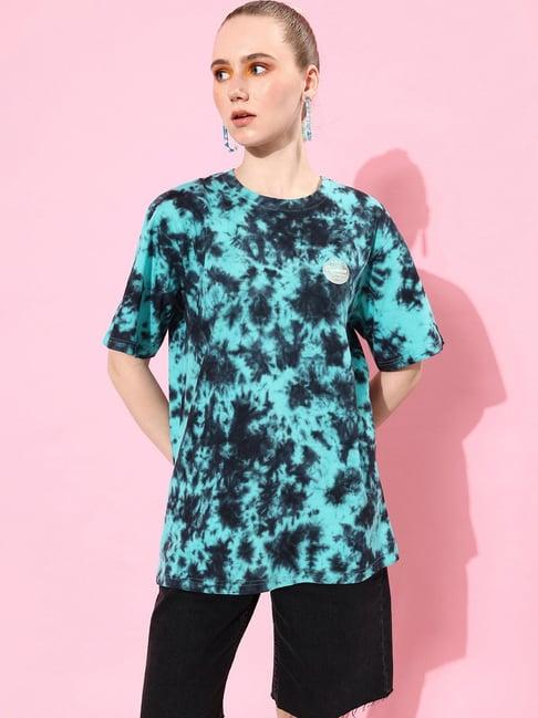 difference of opinion multicolor cotton tie-dye oversized t-shirt