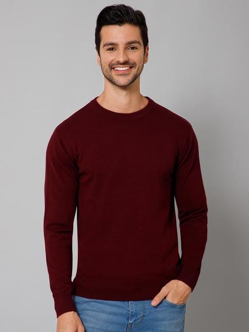 cantabil wine regular fit sweater