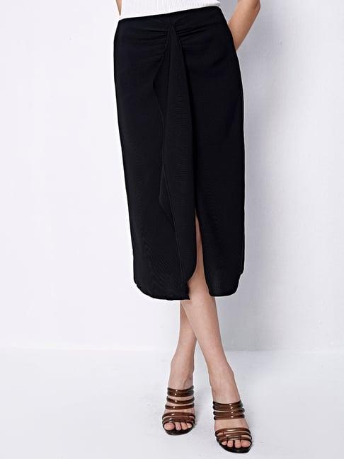 cover story black midi skirt