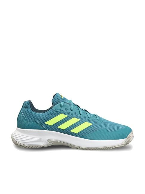 adidas men's gamecourt 2 sage green tennis shoes