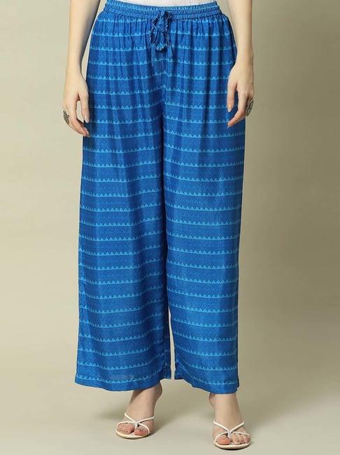 rangriti blue printed palazzos