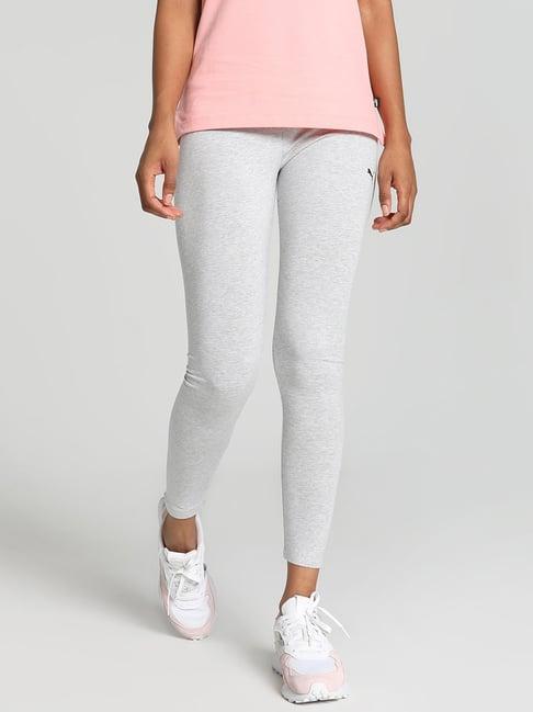 puma grey cotton mid rise tights