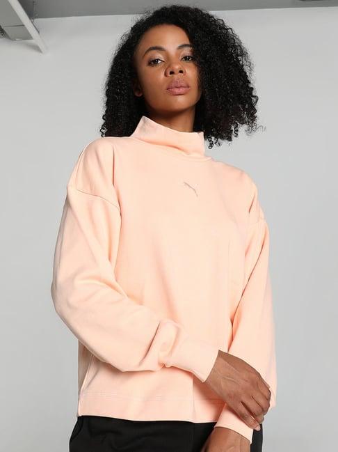 puma peach cotton relaxed fit sweatshirt