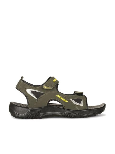 power by bata men's green floater sandals