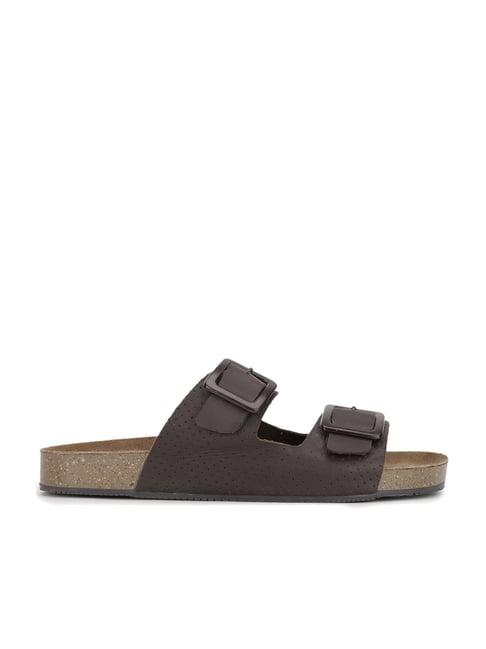 bata men's red label brown casual sandals