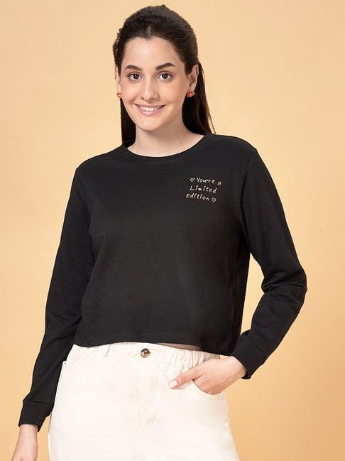 honey by pantaloons black sweatshirt