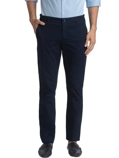 colorplus dark blue contemporary fit trousers