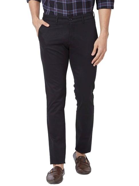 parx black super slim fit trousers