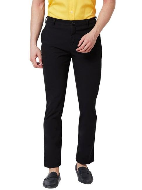 colorplus black contemporary fit trousers