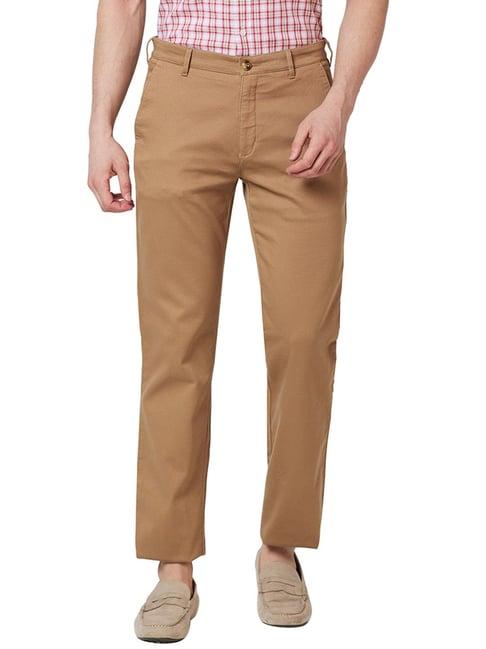 colorplus medium khaki tailored fit trousers