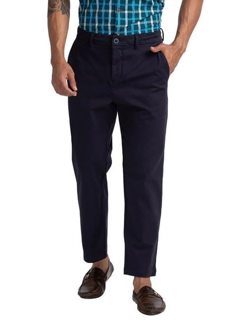 parx fancy blue carrot fit trousers