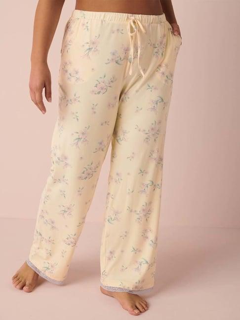 la vie en rose yellow floral print pyjamas