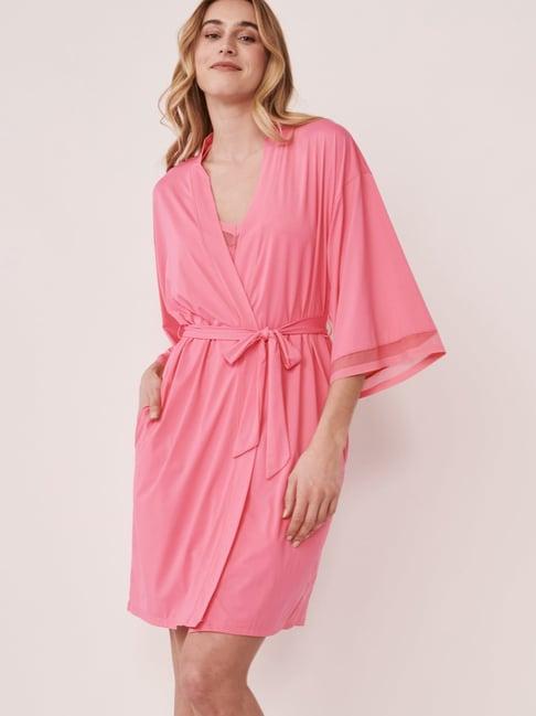 la vie en rose pink v neck robe