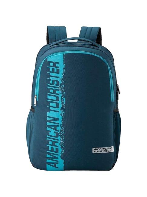 american tourister spin 29 ltrs teal medium laptop backpack