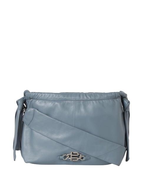 bagatt solza blue solid small sling handbag