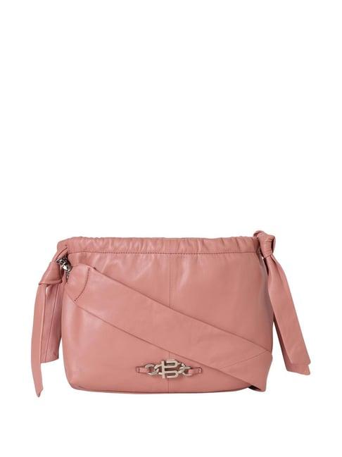 bagatt solza pink solid small sling handbag