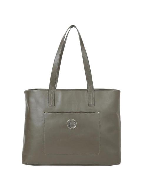 bagatt veneto dark green solid large tote handbag