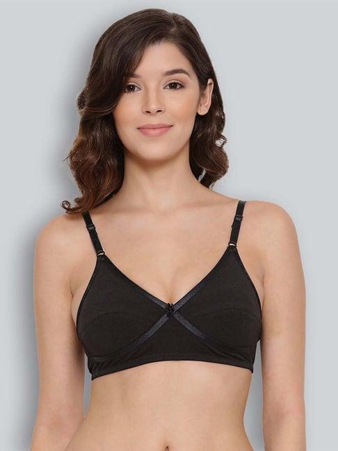 lyra black cotton everyday bra