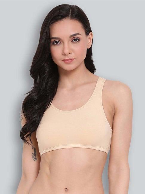 lyra tan cotton sports bra