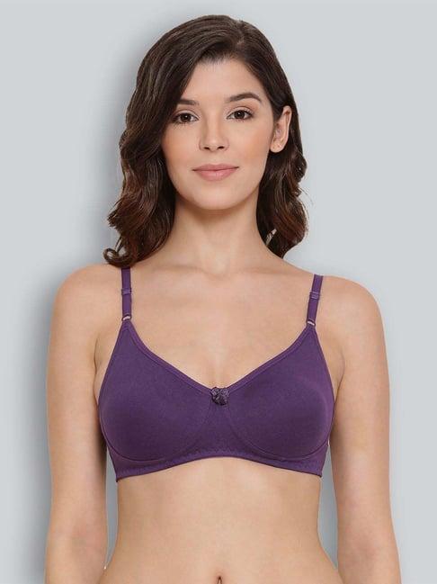 lyra purple cotton t-shirt bra