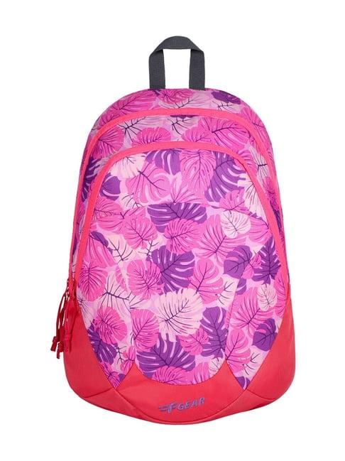 f gear amari tropical pink & purple printed small backpack