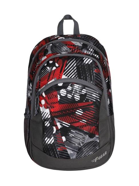 f gear nico geometric black red printed small backpack