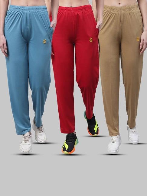 vimal jonney multicolor cotton track pants - pack of 3