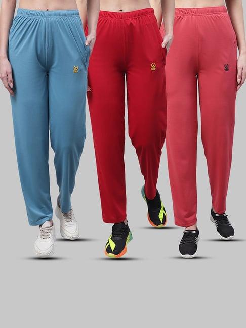 vimal jonney multicolor cotton track pants - pack of 3