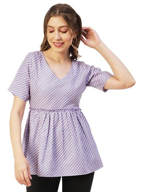 moomaya purple striped tunic